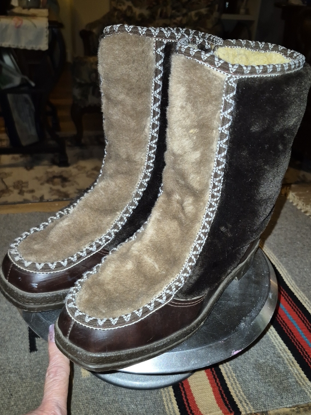 Snowland boots 1970s winter Footwear,moccasin-style Waterproof (#3005S) Sz 8